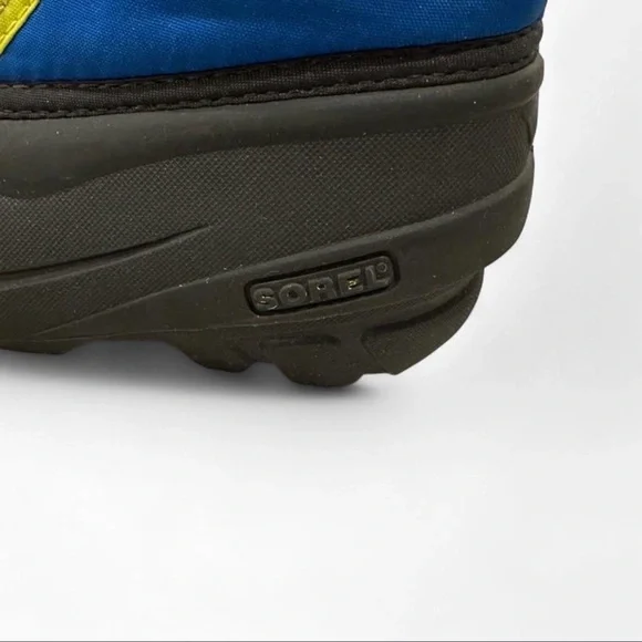 Sorel Flurry Snow Winter Boots Youth Size 12 in Blue & Black w/ Felt Lining GUC - Picture 11 of 11